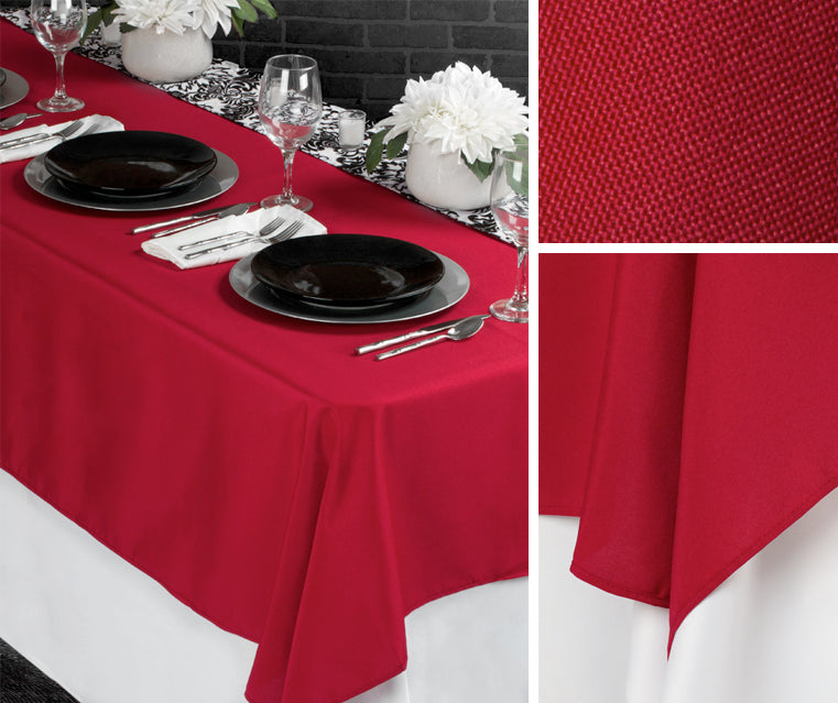 6 ft table cover polyester tablecloth half drop tablecloth