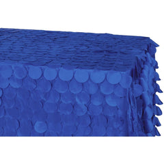 90"x132" Petal Circle Taffeta Rectangular Tablecloth - Royal Blue