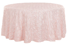 120" Pinchwheel Round Tablecloth - Blush/Rose Gold