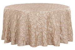 120" Pinchwheel Round Tablecloth - Champagne