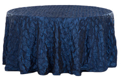 120" Pinchwheel Round Tablecloth - Navy Blue
