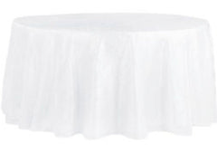Pintuck Round Tablecloth – White