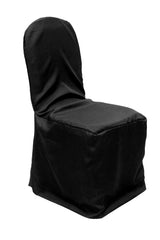 Economy Polyester Banquet Chair Cover - Black