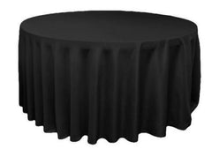 Polyester 108″ Round Tablecloth – Black