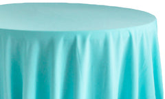 Polyester 120" Round Tablecloth - Turquoise