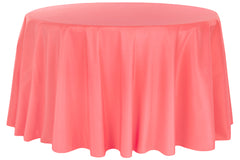 Polyester 120" Round Tablecloth - Coral
