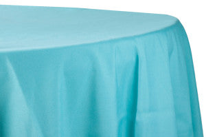 Pool Blue Lamour Satin Tablecloths
