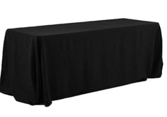 90″x132″ Rectangular Oblong Polyester Tablecloth – Black