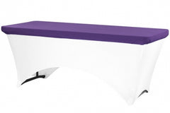 Spandex Table Topper/Cap 8 FT Rectangular - Purple
