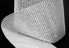 Rhinestone Mesh Roll (30ft) – Silver