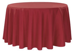 Polyester 120" Round Tablecloth - Apple Red