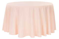Economy Polyester Tablecloth 120" Round - Blush