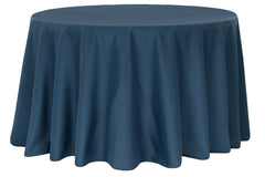 Polyester 120" Round Tablecloth - Navy Blue