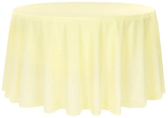 Polyester 120″ Round Tablecloth – Pastel Yellow