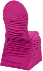 Ruched Fashion Spandex Banquet Chair Cover – Fuchsia