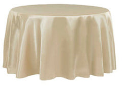 Satin 108″ Round Tablecloth – Champagne