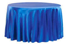 Satin 108" Round Tablecloth - Royal Blue