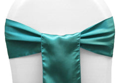Standard Satin Chair Sash – Dark Turquoise