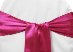 Standard Satin Chair Sash – Fuchsia