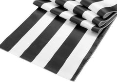 Stripe Satin Table Runner – Black & White