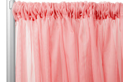 Sheer Voile 8ft H x 118" W drape/backdrop - Coral