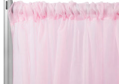 Sheer Voile 8ft H x 118″ W drape/backdrop – Pink