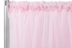 Sheer Voile 8ft H x 118" W drape/backdrop - Pink