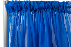 Sheer Voile 10ft H x 118" W drape/backdrop - Royal Blue