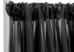 Sheer Voile 8ft H x 118″ W drape/backdrop – Black