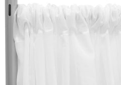 Sheer Voile 8ft H x 118″ W drape/backdrop – White