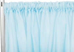Sheer Voile 10ft H x 118″ W drape/backdrop – Baby Blue