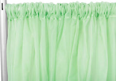 Sheer Voile 8ft H x 118″ W drape/backdrop – Mint Green