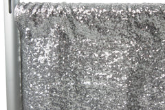 Glitz Sequin 8ft H x 52" W Drape/Backdrop panel - Silver