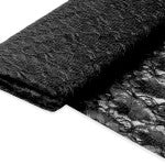 Black lace fabric roll linens