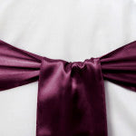 Sangria Satin Chair Sash