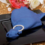 Navy Blue Taffeta Napkin