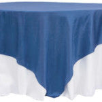 Navy Blue Taffeta Table Cloth