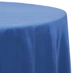 Navy Blue Taffeta Round Tablecloth