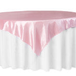Pink Taffeta Square Tablecloth