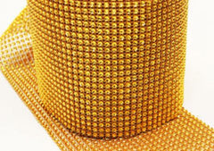 Rhinestone Mesh Roll (30ft) – Gold