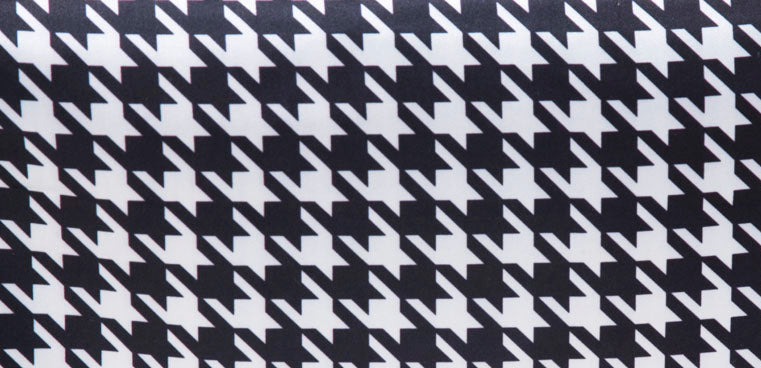 Black and White Houndstooth Satin