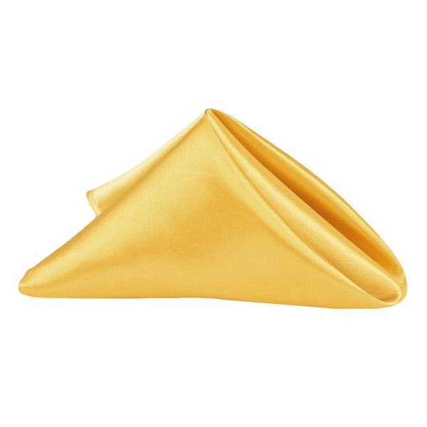 Satin Napkin 20 x 20 inch Bright Gold at CV Linens