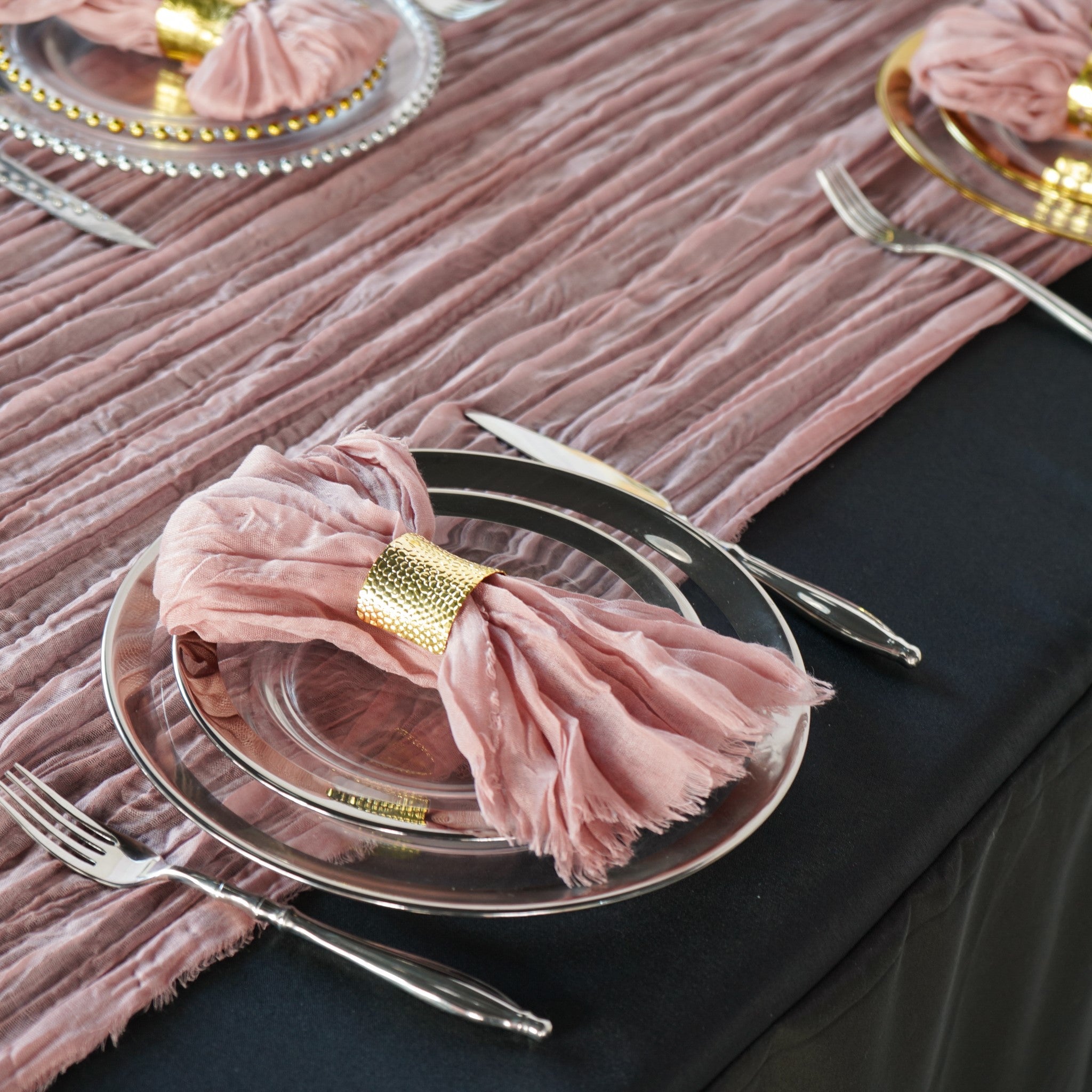Cheesecloth Gauze Linen Napkin 20"x20" (5pc/pk) - Dusty Rose/Mauve– CV ...