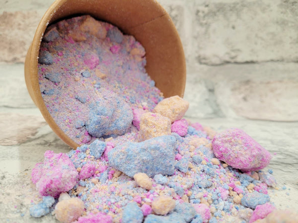 unicorn dust bath bomb crumbles