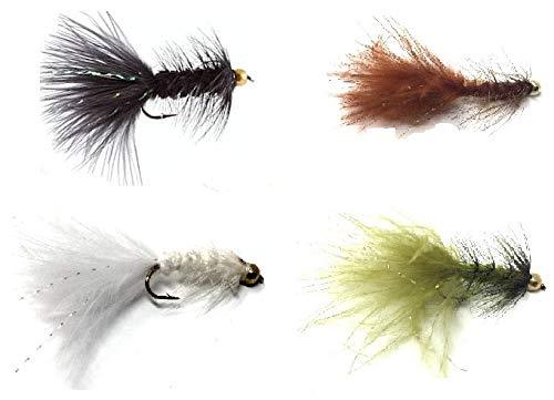 Bass Different Sizes & Colors Available Feeder Creek Conehead Wooly Bugger Fly Fishing Wet Flies for Trout One Dozen Streamer Flies Salmon and Other Freshwater Fish 