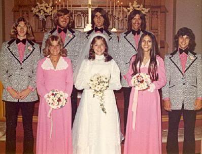 1970s Wedding Party