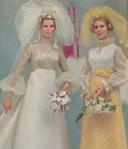 1970s wedding dress