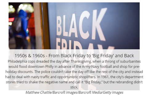History.com's story about Black Friday