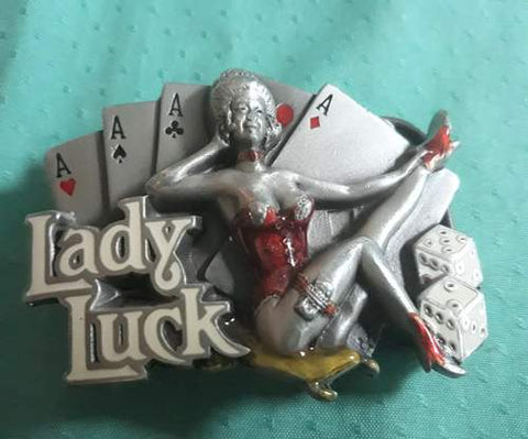 Belt Buckle Lady Luck