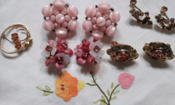 Pink Jewelry from Peppermint twist vintage